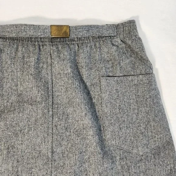 Vintage SUMMIT SPORTWEAR Minimalist Academia Wool Blend Gray Midi Skirt Size 10. - Picture 8 of 16